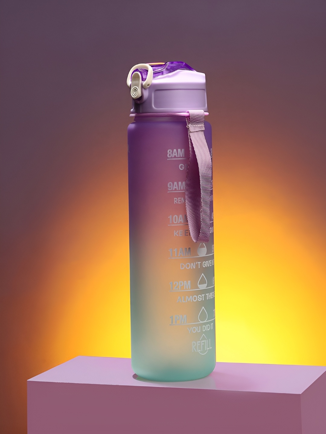 

Bonhomie Purple & Blue Colourblocked Sipper Water Bottle 900ml