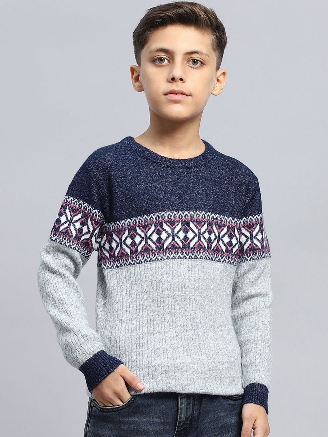 

Monte Carlo Boys Woollen Pullover, Grey