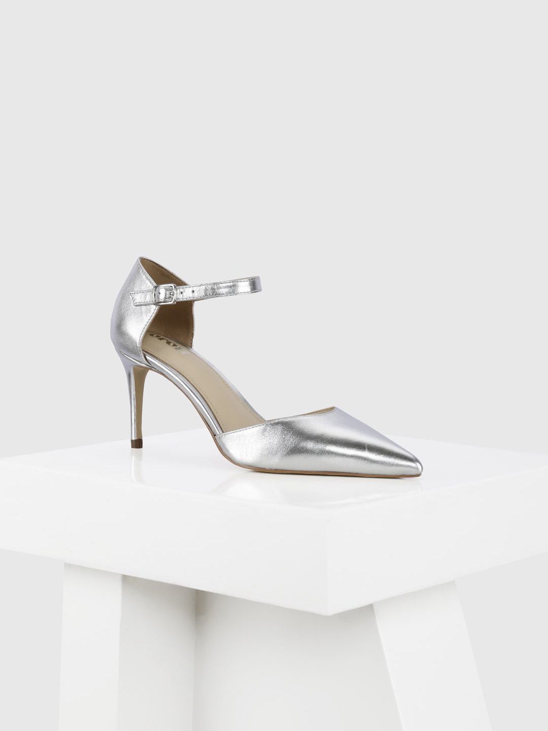 

Oroh Leather Party Stiletto Pumps, Silver