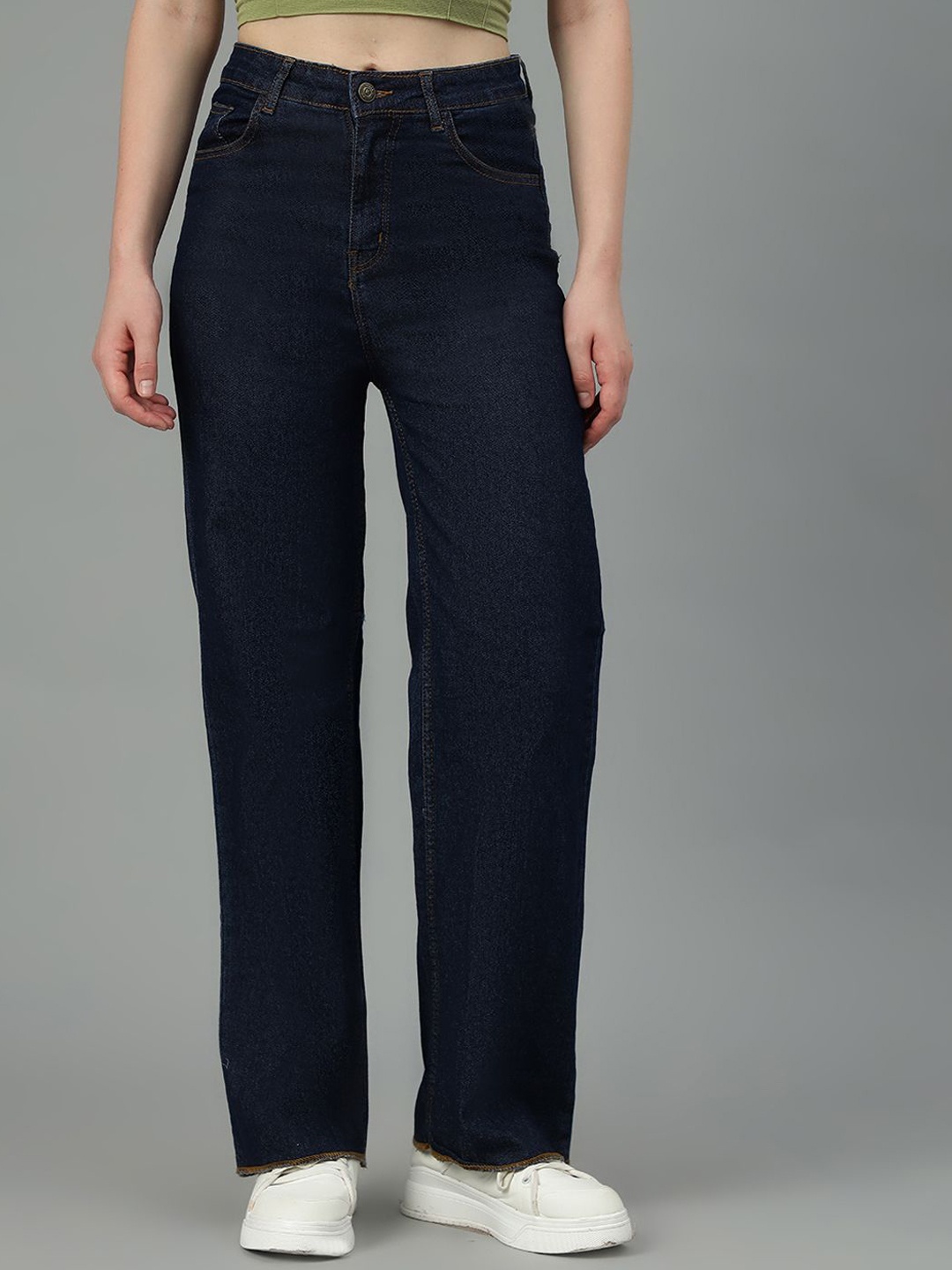 

Kotty Women Jean Straight Fit High-Rise Stretchable Jeans, Blue
