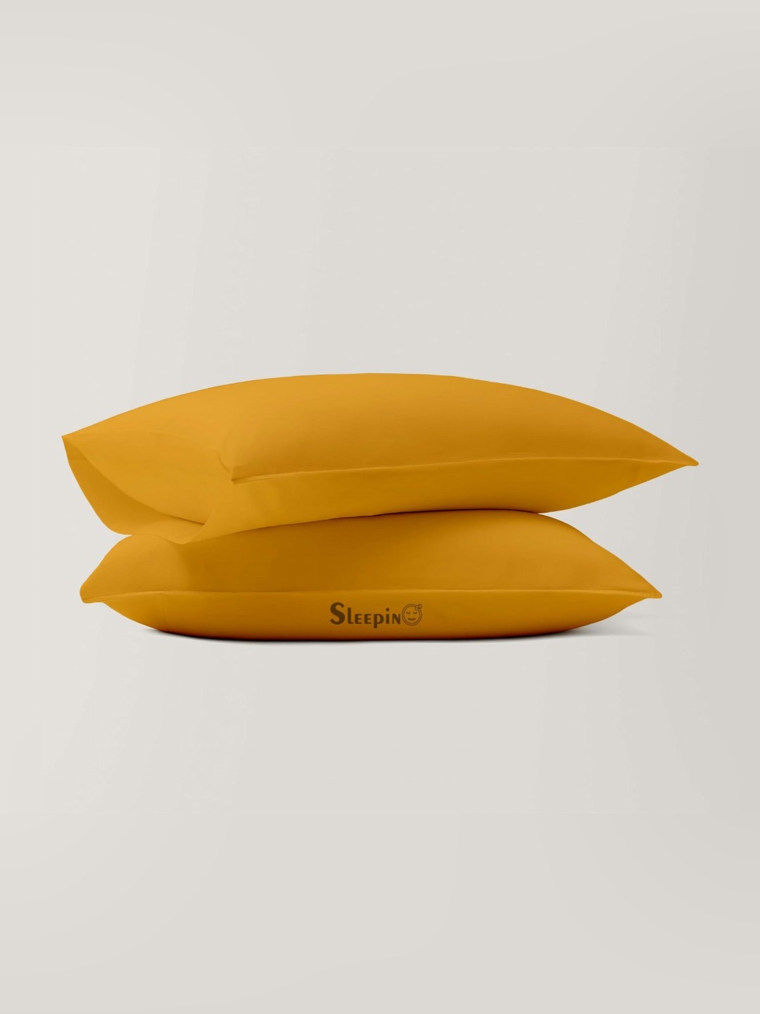 

Sleepino Yellow 2 Pieces Solid Pure Cotton Rectangle Pillow Covers