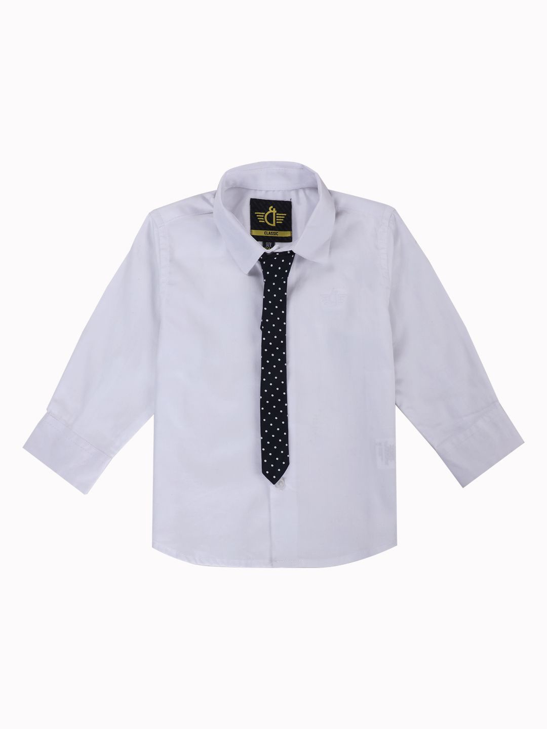 

Gini and Jony Boys Standard Spread Collar Solid Cotton Casual Shirt, White