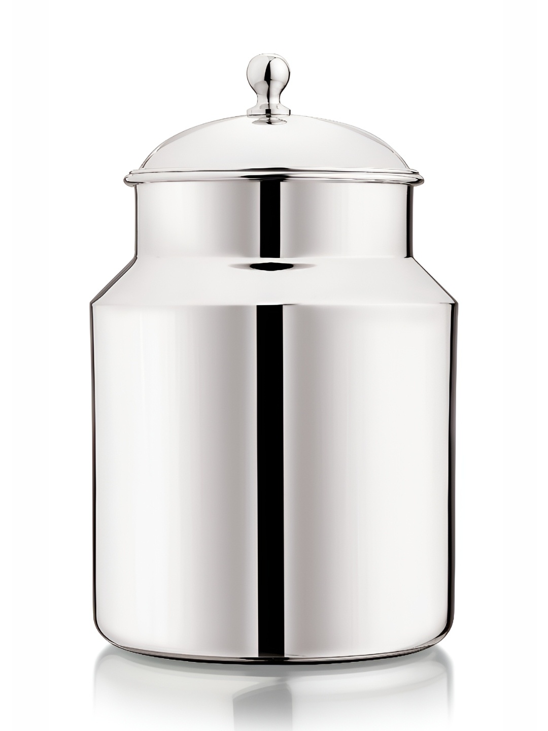 

MUKTI Silver-Toned Stainless Steel Dishwasher Safe Canister Container 1.4L