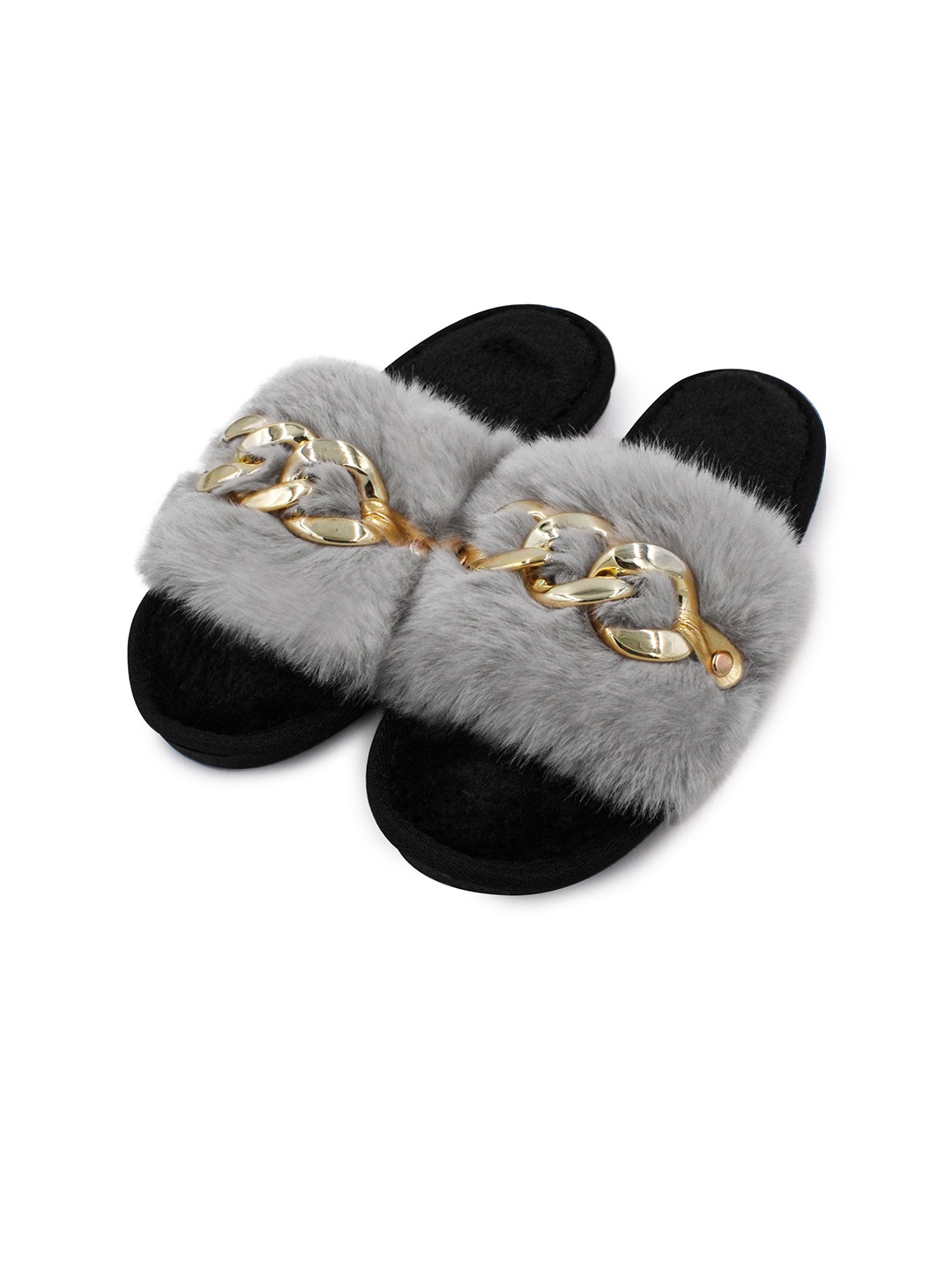 

JENNA Women Self Design Room Slippers, Grey