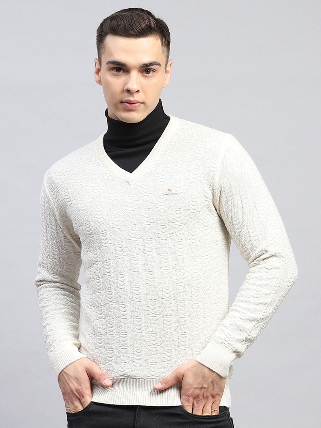 

Monte Carlo Men Woollen Pullover, Off white