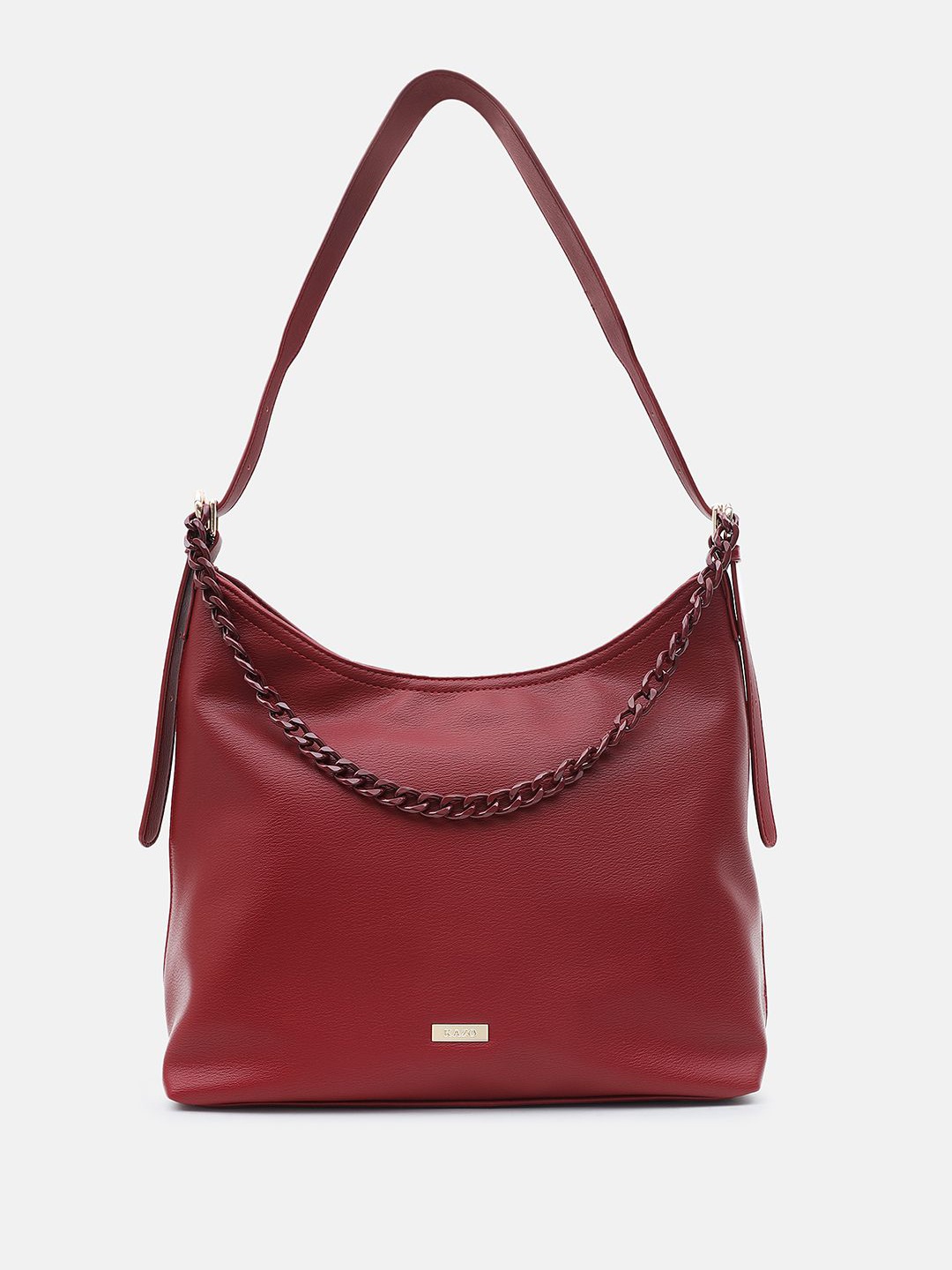 

Kazo Women Textured Solid Half Moon Shoulder Bag, Maroon