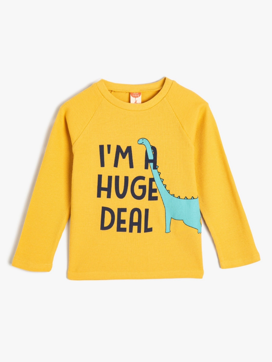 

Koton Boys Typography Printed Round Neck Cotton T-shirt, Yellow