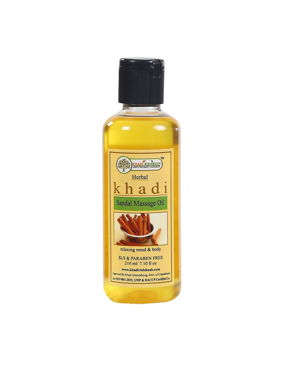 

Khadi Rishikesh Relaxing Mind & Body Herbal Sandal Massage Oil- 210 ml, Yellow