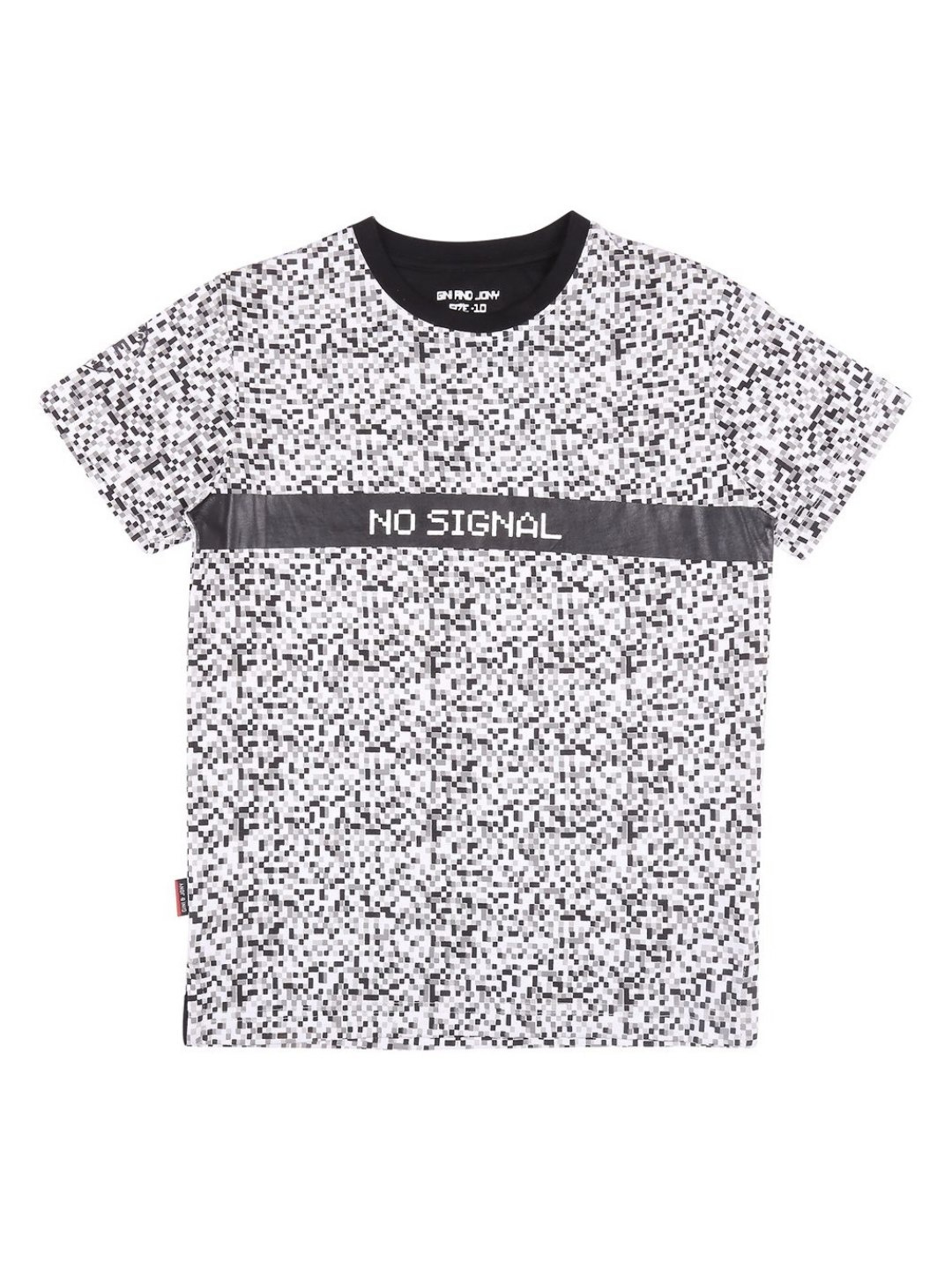 

Gini and Jony Boys Abstract Printed Round Neck Cotton T-shirt, White