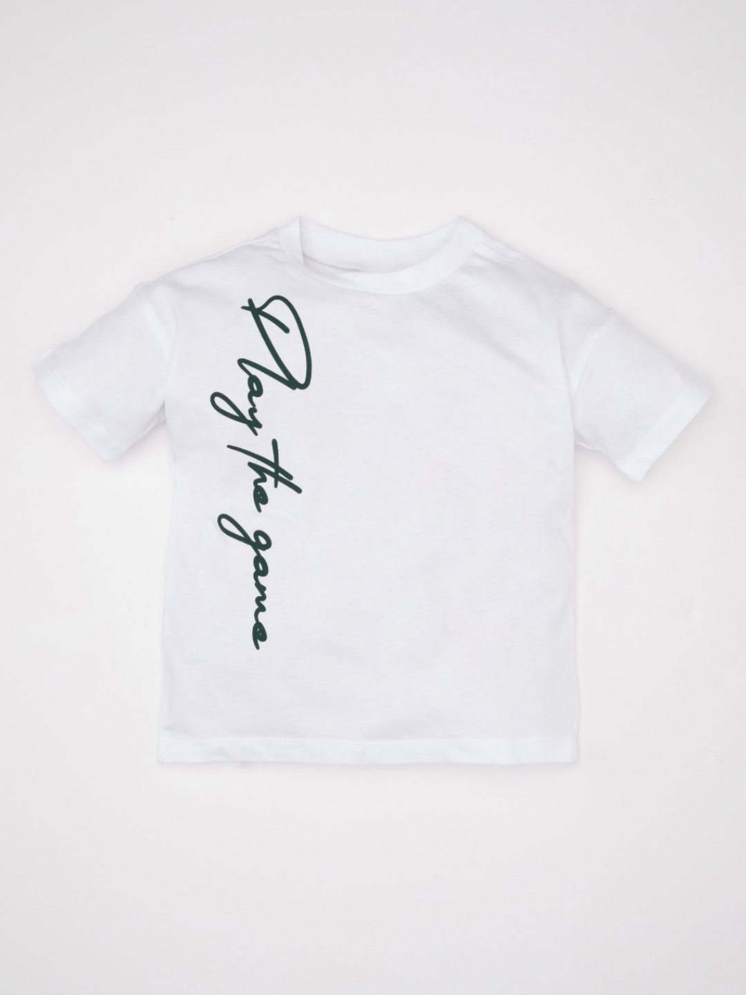 

DeFacto Boys Typography Printed Round Neck Cotton T-shirt, White
