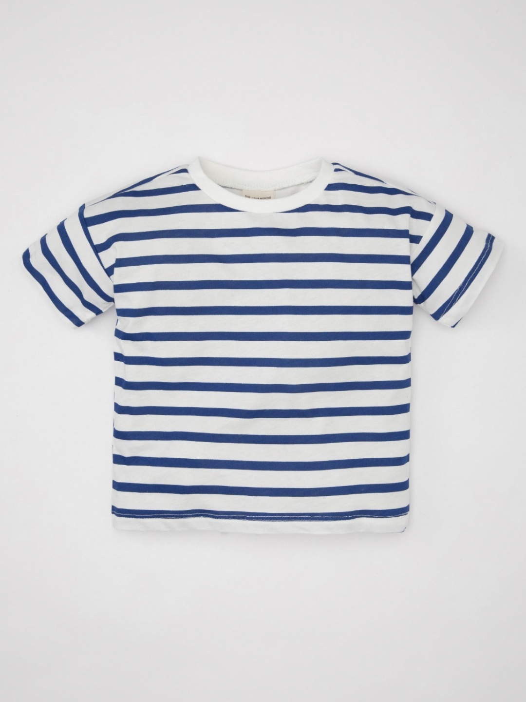 

DeFacto Girls Striped Round Neck Cotton T-shirt, White
