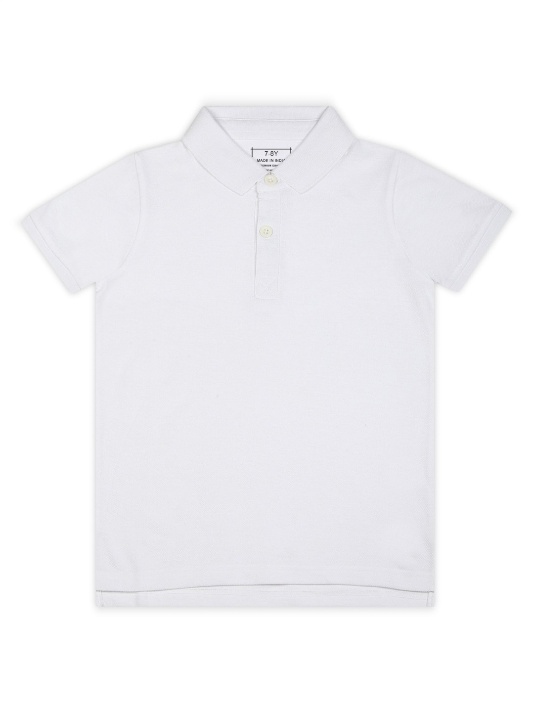 

SHARKTRIBE Boys Solid Polo Collar Cotton T-shirt, White