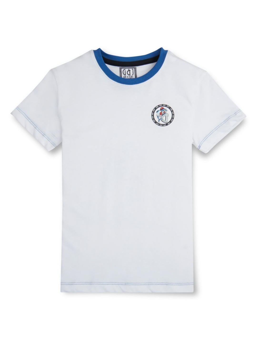 

Gini and Jony Boys Solid Round Neck Cotton T-shirt, White