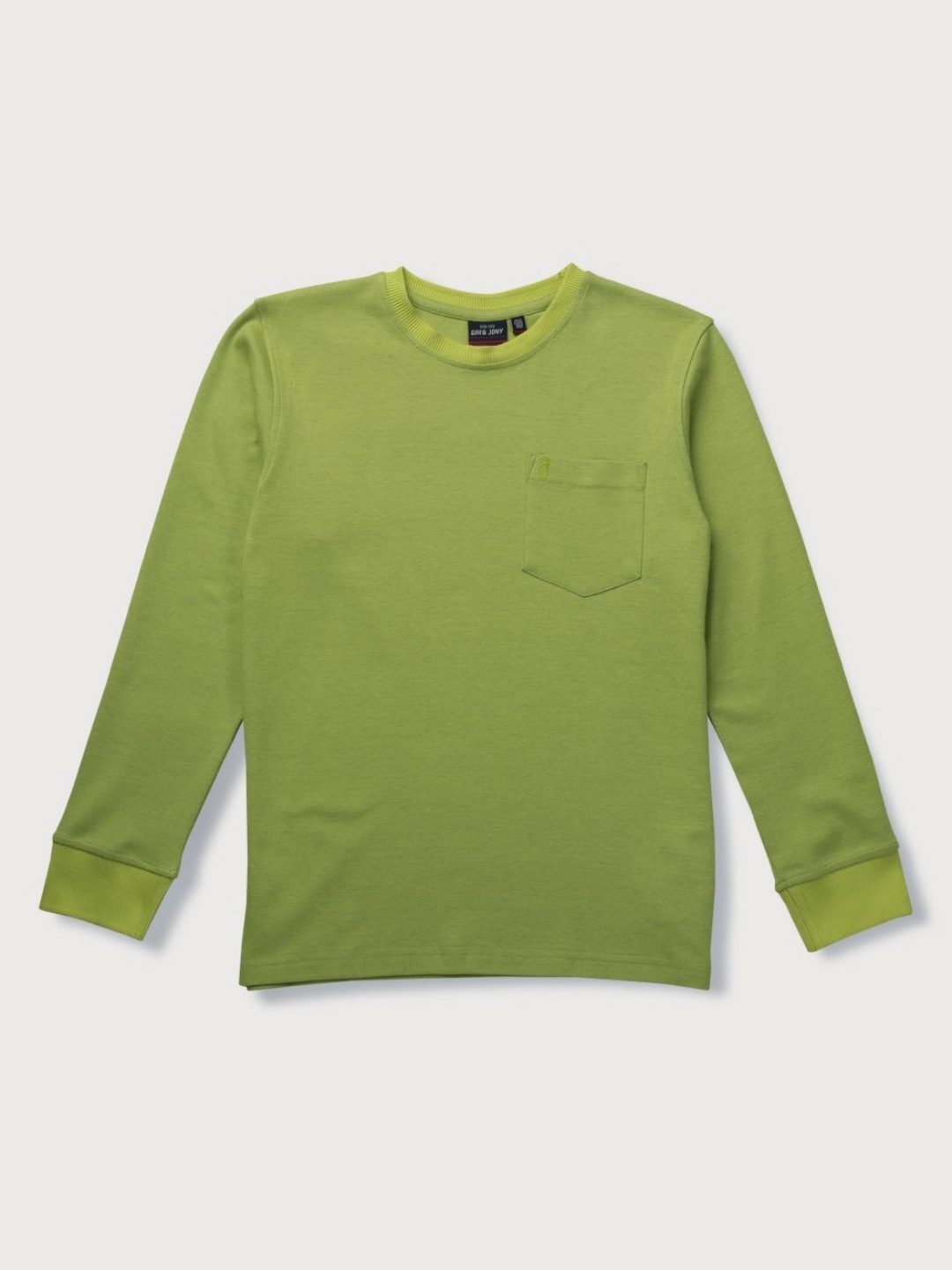 

Gini and Jony Boys Solid Round Neck Cotton T-shirt, Green