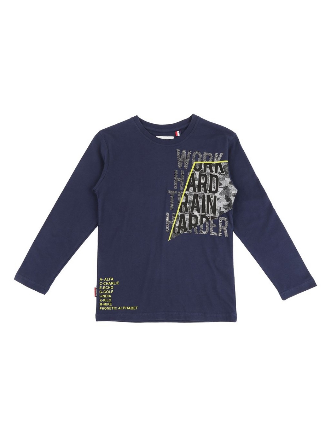 

Gini and Jony Boys Typography Printed Round Neck Cotton T-shirt, Navy blue