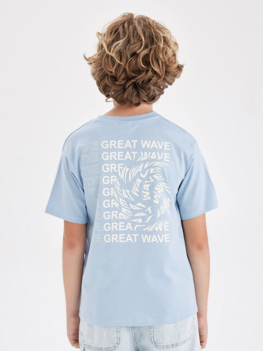 

DeFacto Boys Typography Printed Round Neck Cotton T-shirt, Na