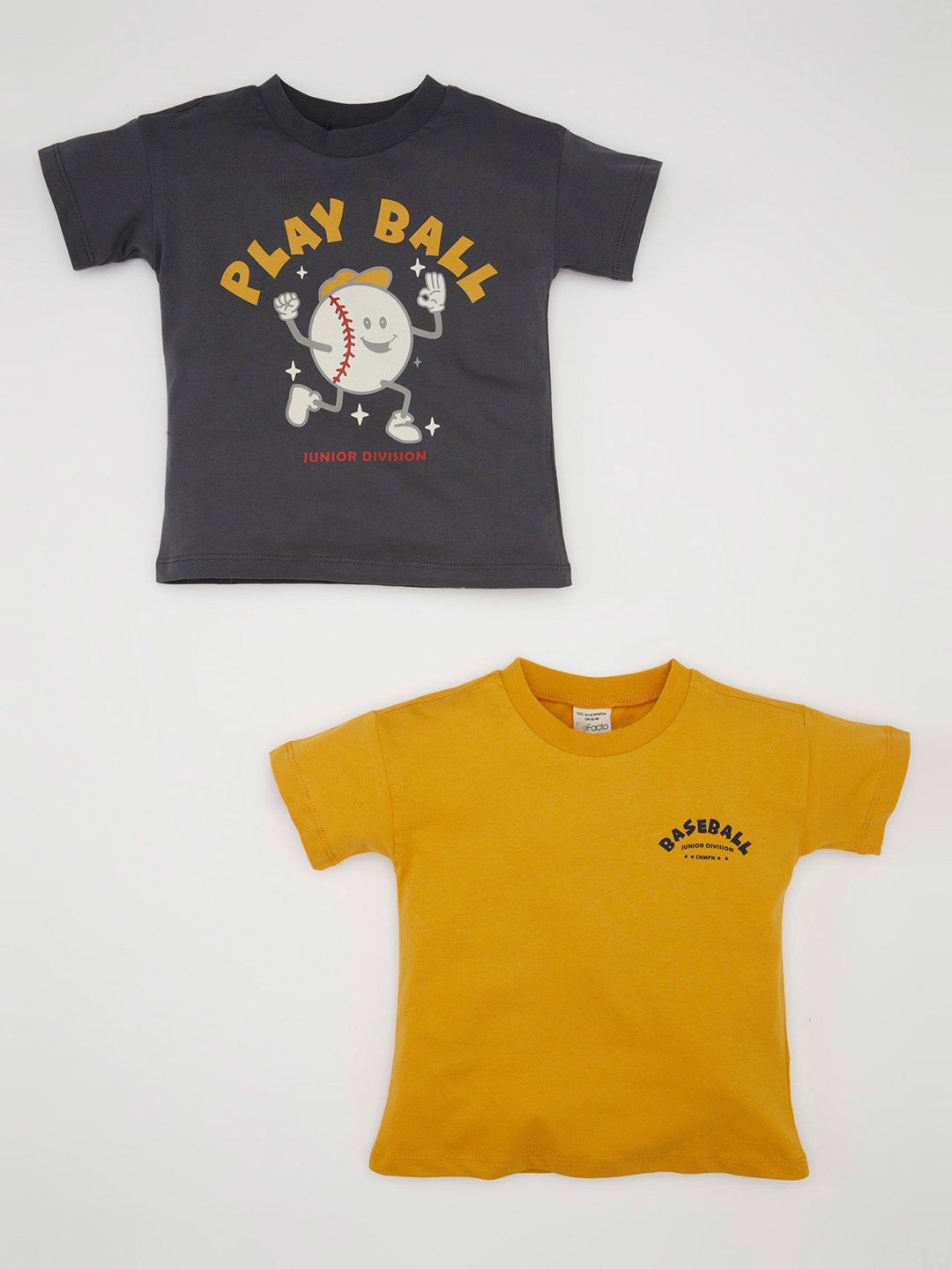 

DeFacto Boys Pack Of 2 Graphic Printed Round Neck Cotton T-shirts, Na