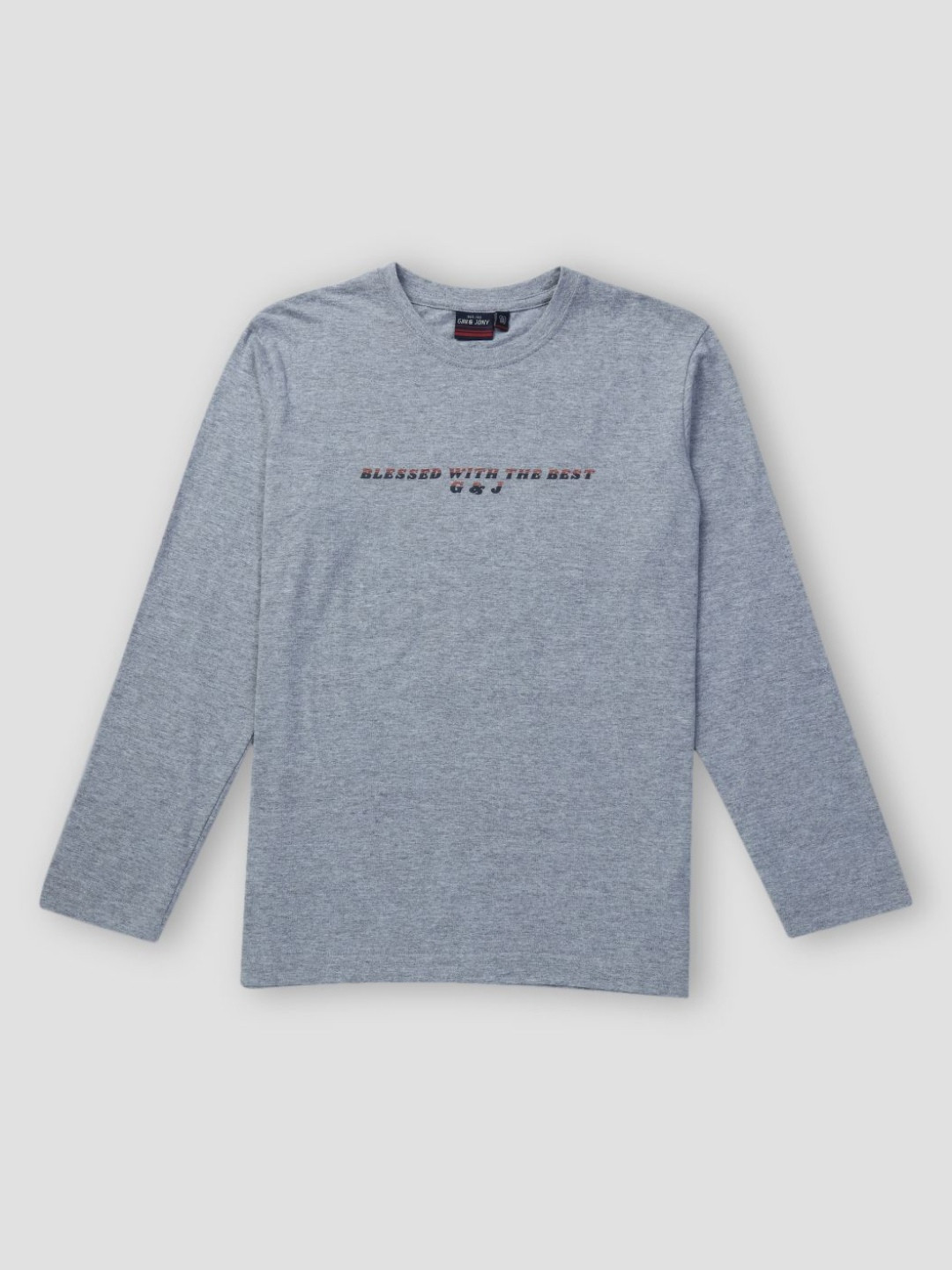

Gini and Jony Boys Typography Printed Round Neck Cotton T-shirt, Grey