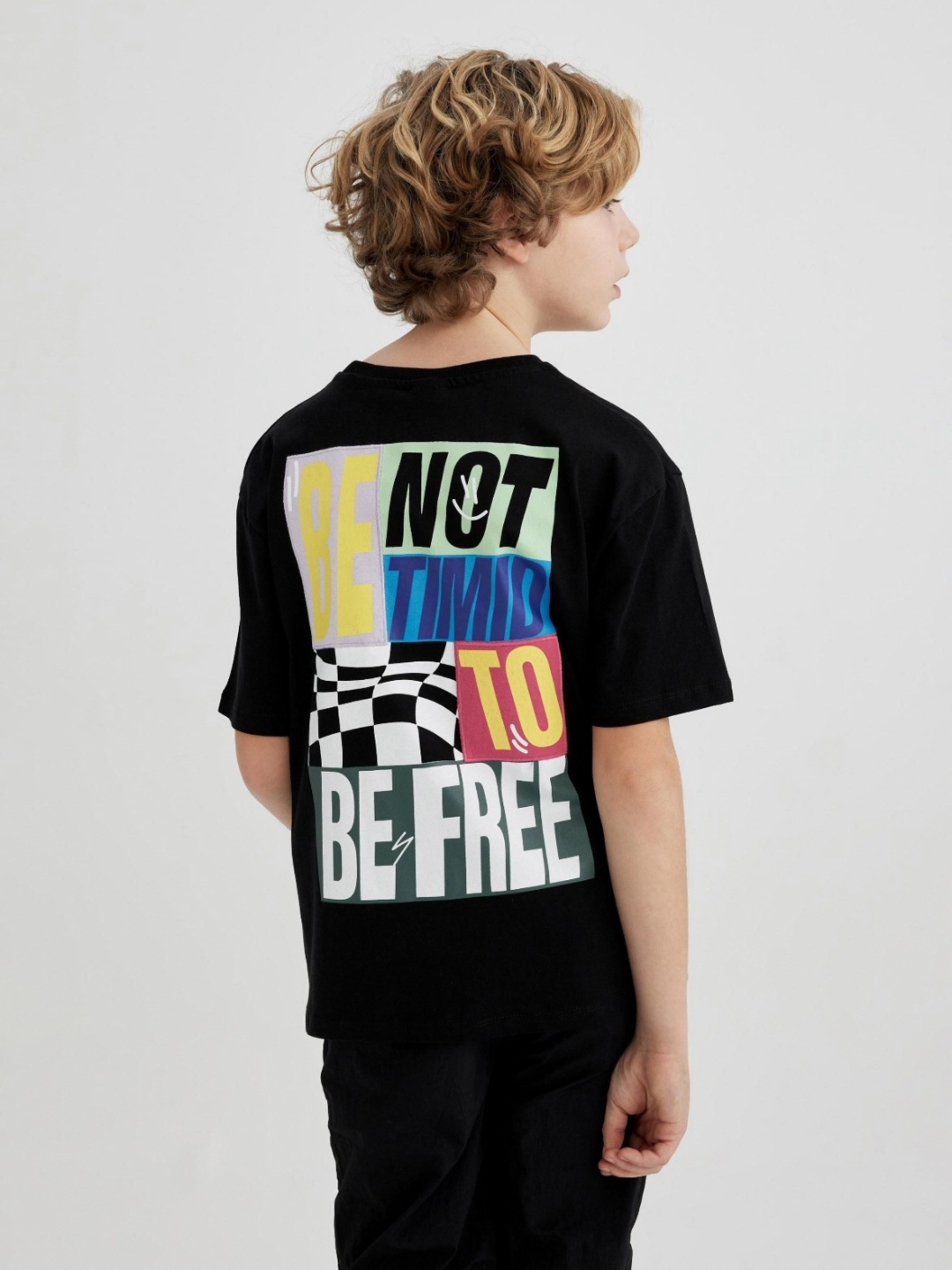 

DeFacto Boys Typography Printed Round Neck Cotton T-shirt, Na