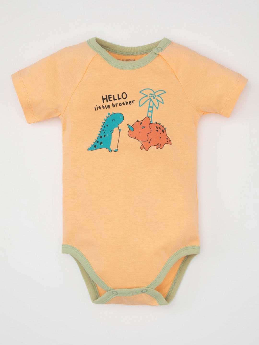 

DeFacto Boys Graphic Printed Pure Cotton Bodysuit, Orange