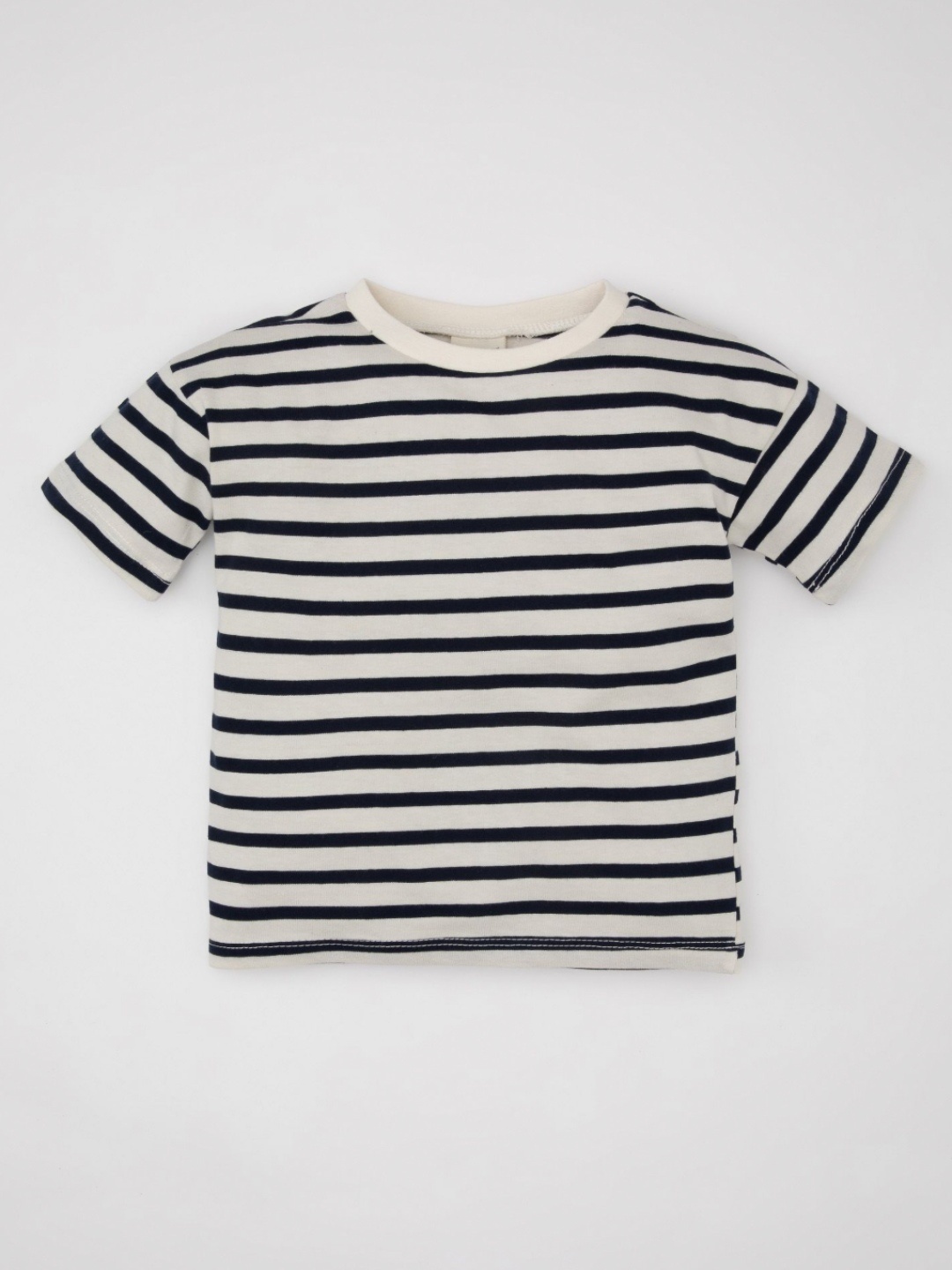 

DeFacto Girls Striped Round Neck Cotton T-shirt, Green
