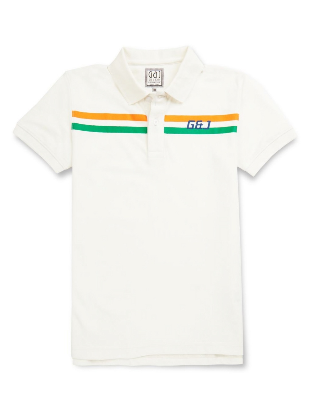 

Gini and Jony Boys Solid Polo Collar Cotton T-shirt, White