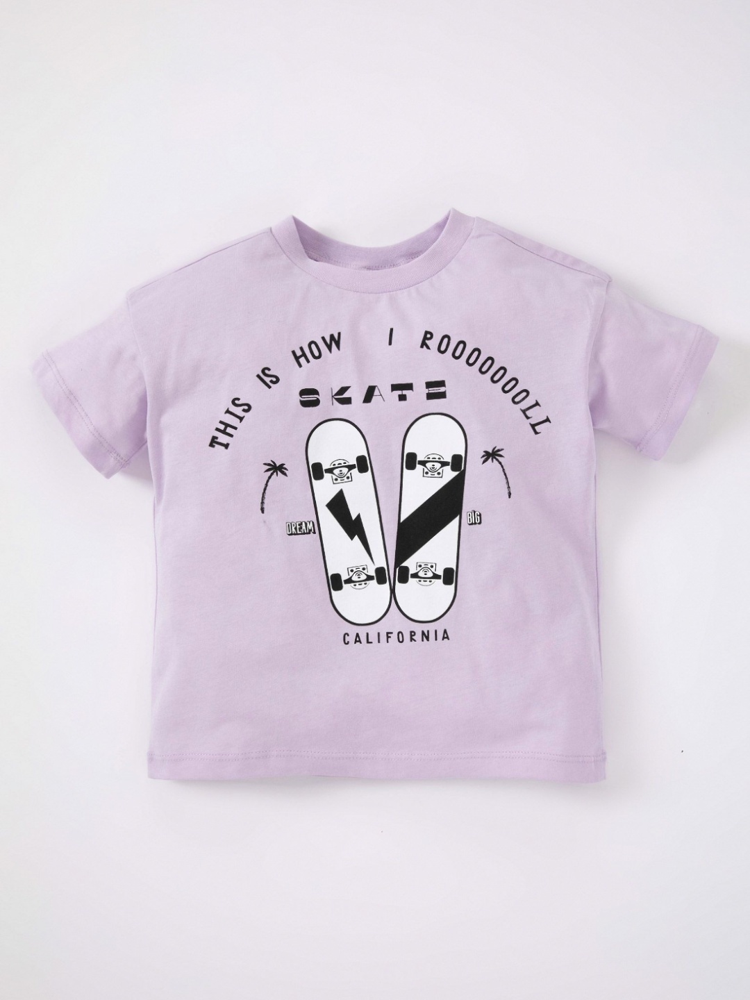 

DeFacto Boys Printed Raw Edge T-shirt, Na