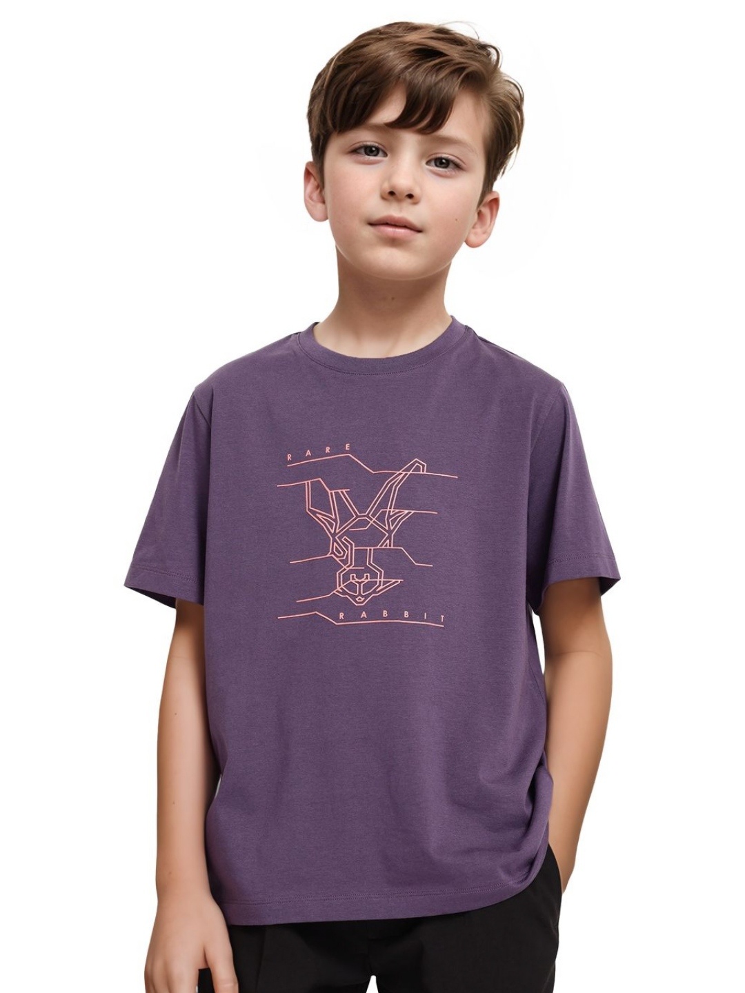 

Rare Ones Boys Graphic Print Logo T-Shirt, Purple