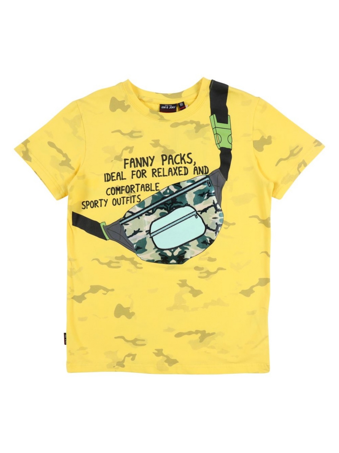 

Gini and Jony Boys Graphic Printed Round Neck Cotton T-shirt, Yellow