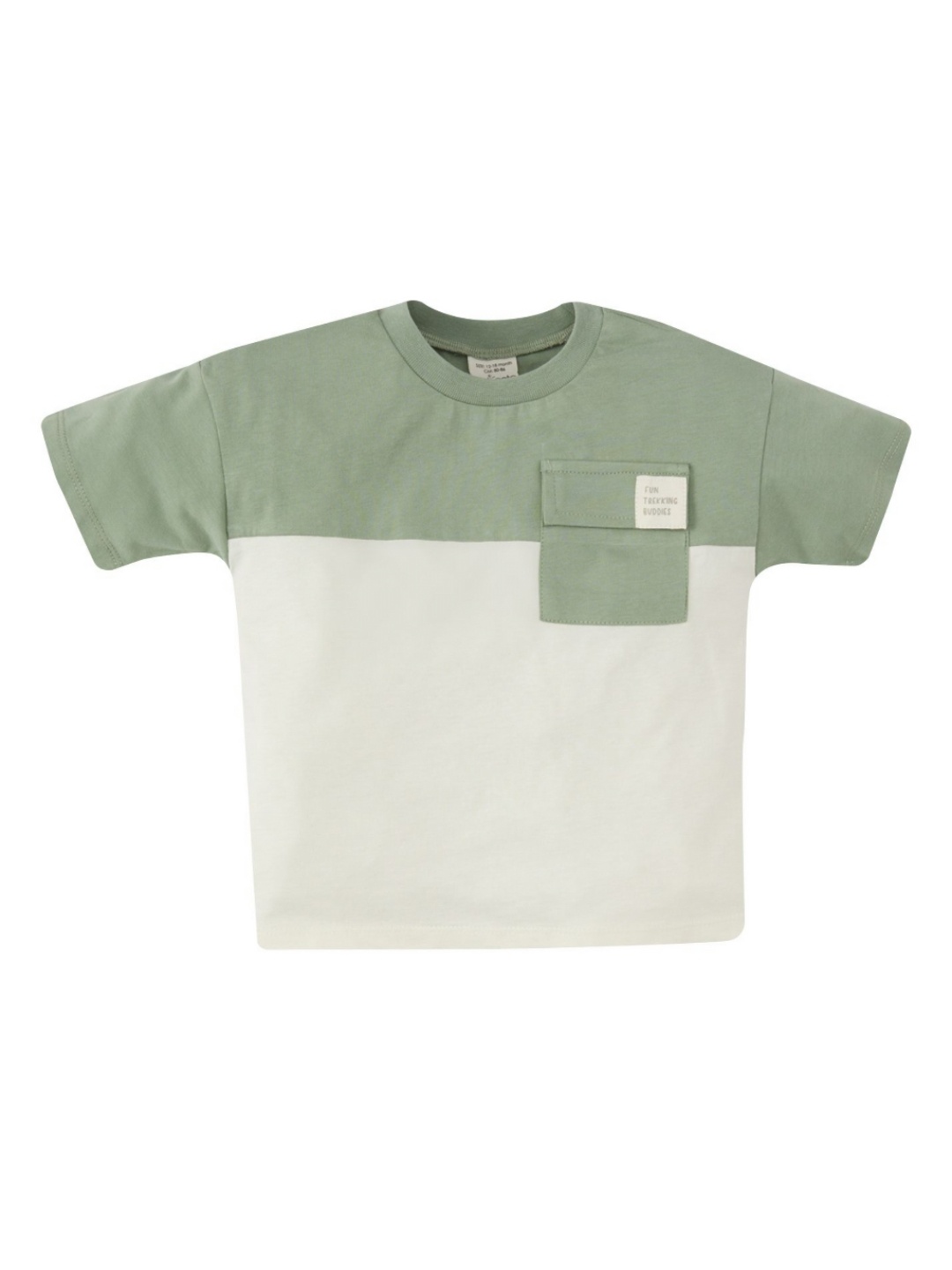 

DeFacto Boys Colourblocked Round Neck Cotton T-shirt, Olive