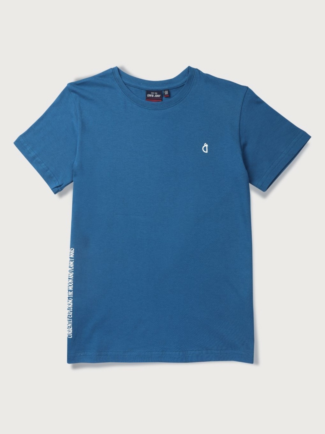 

Gini and Jony Boys Graphic Printed Round Neck Cotton T-shirt, Blue