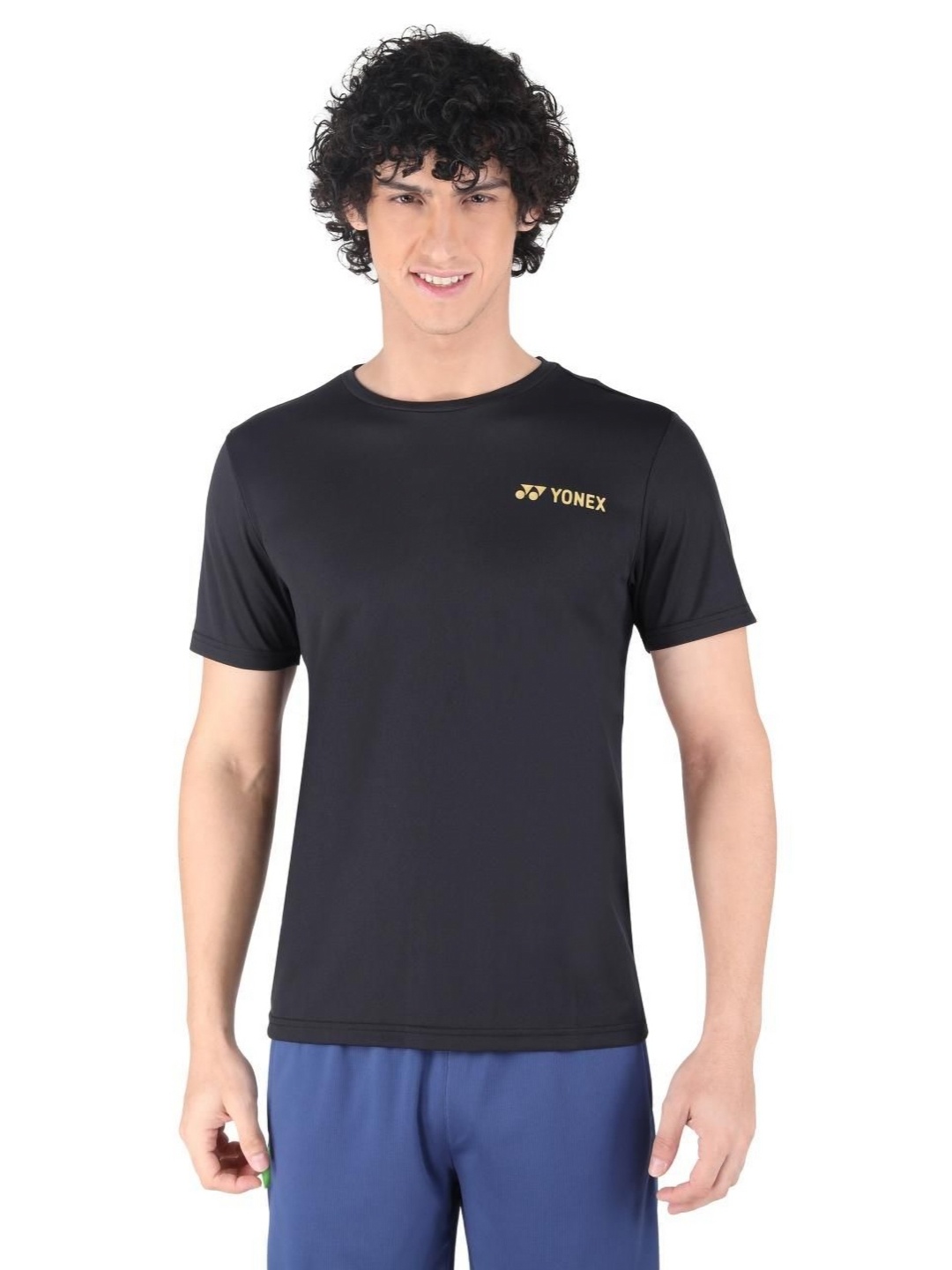 

YONEX Men Graphic Printed Round Neck Tshirt, Black