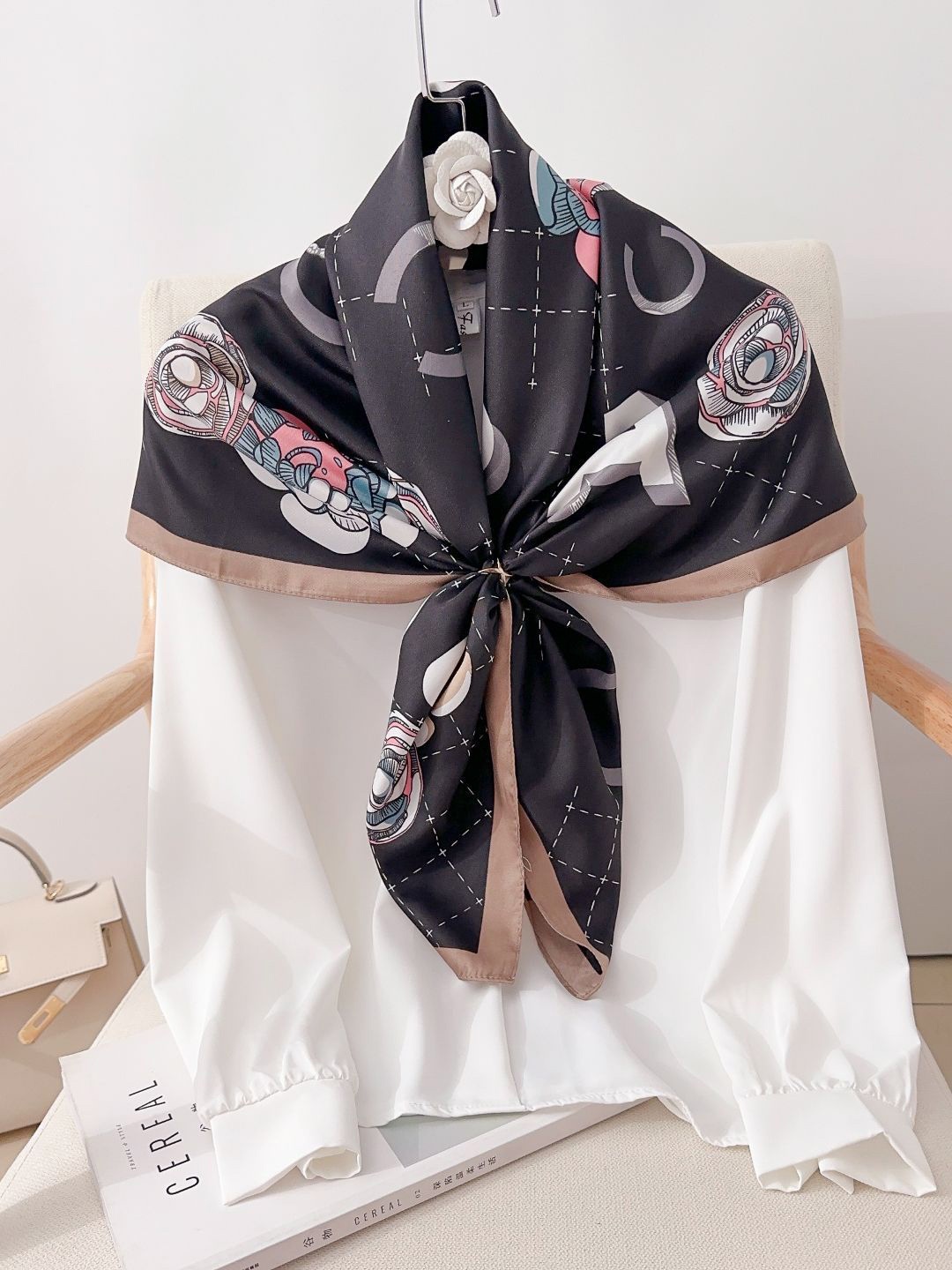 

CrossKulture Women Printed Scarf, Black