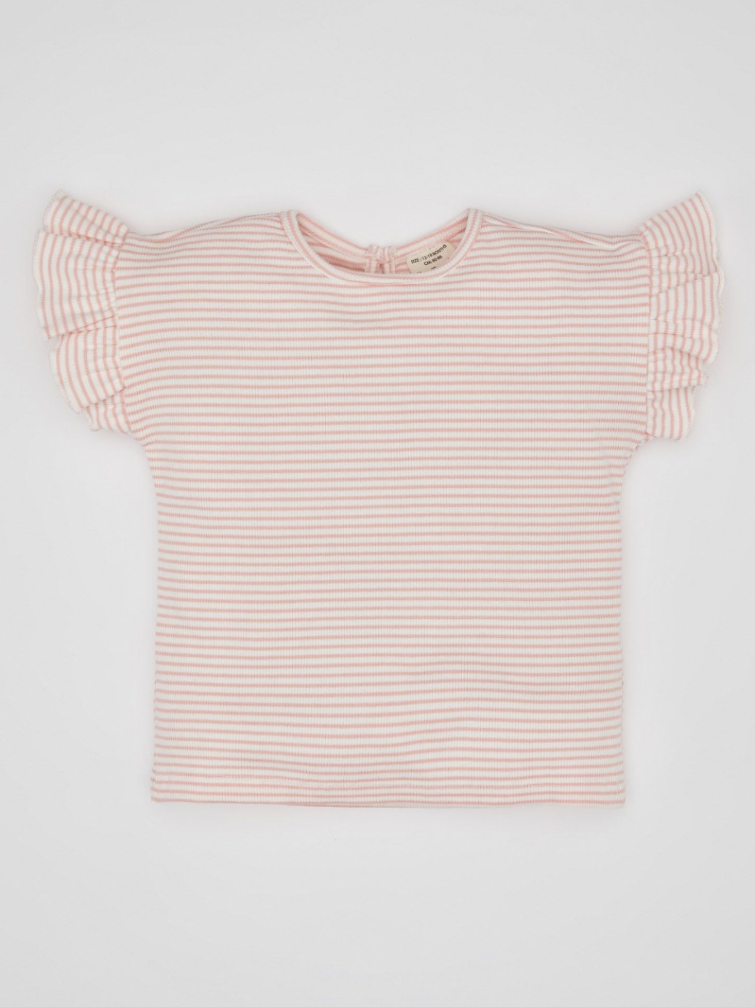 

DeFacto Girls Striped Round Neck Cotton T-shirt, Orange