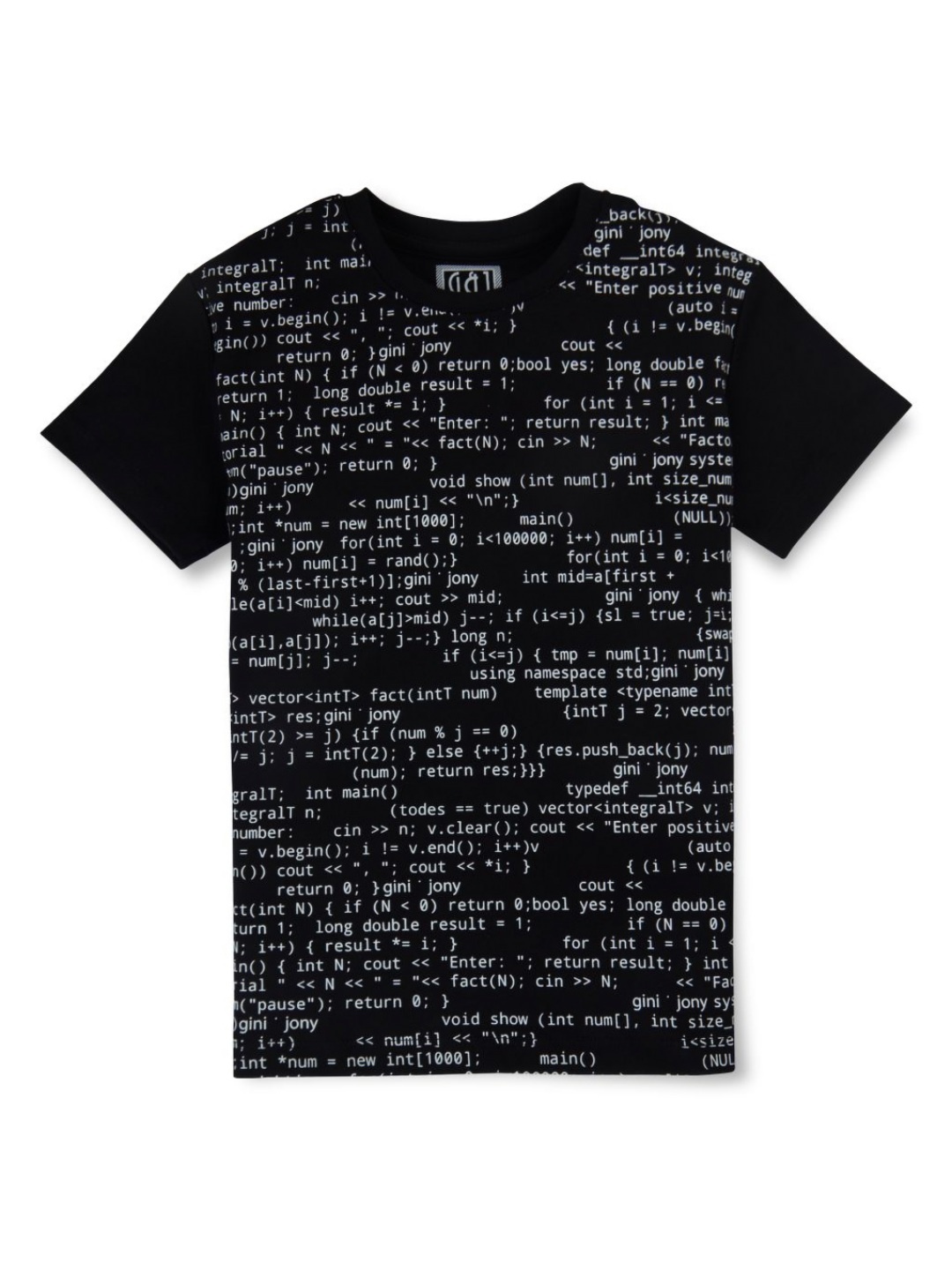 

Gini and Jony Boys Typography Printed Round Neck Cotton T-shirt, Black