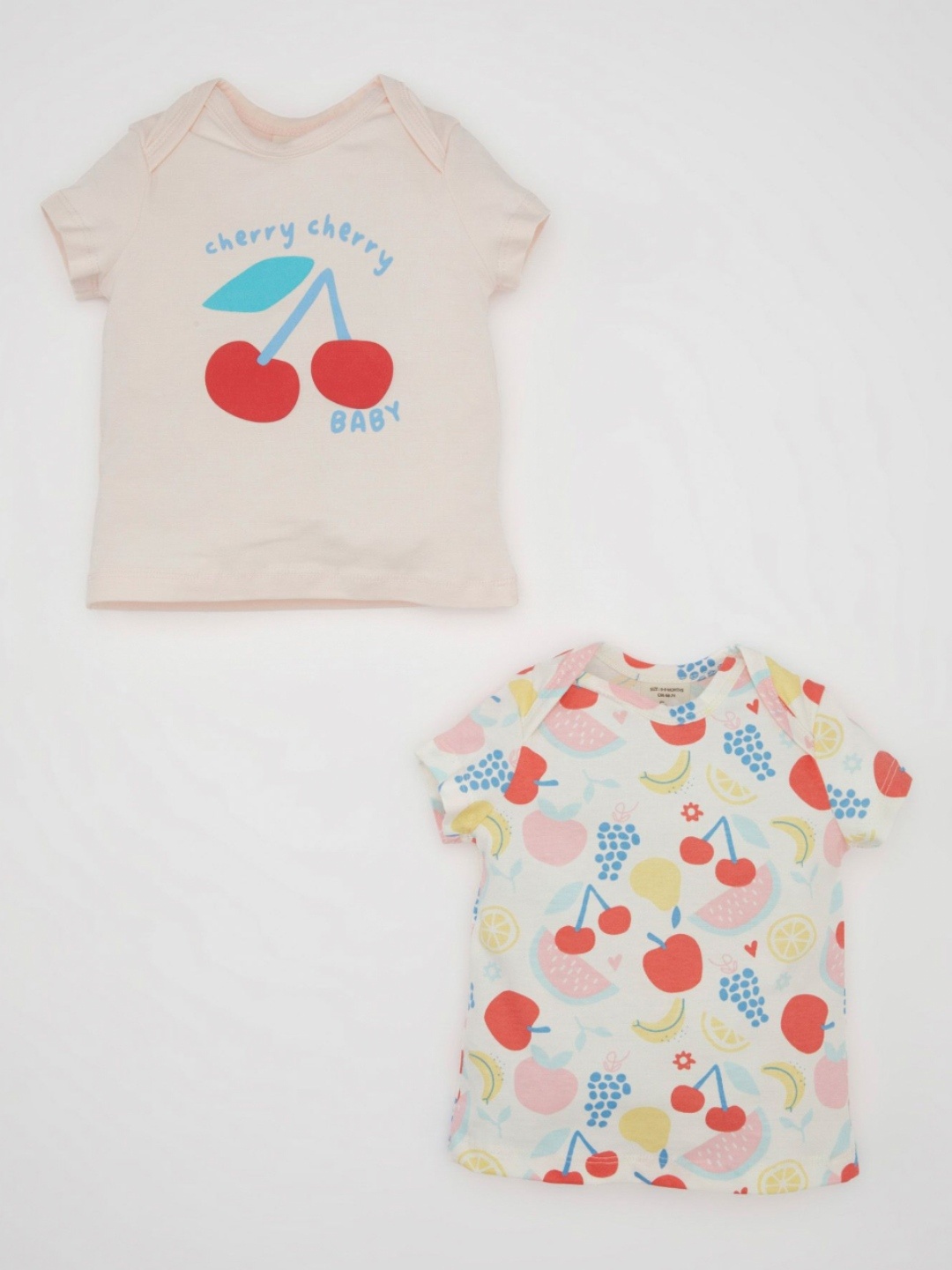 

DeFacto Girls Conversational Printed Round Neck Cotton T-shirt, Peach