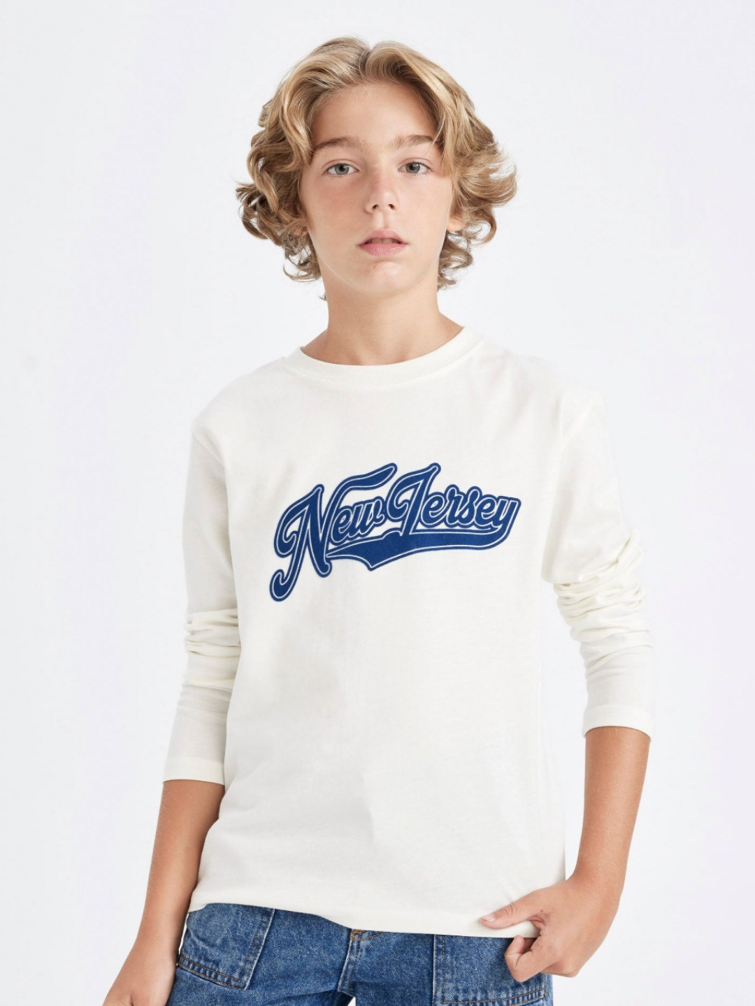 

DeFacto Boys Typography Printed Cotton T-shirt, White