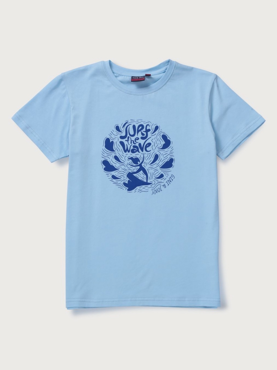 

Gini and Jony Boys Graphic Printed Round Neck Cotton T-shirt, Blue