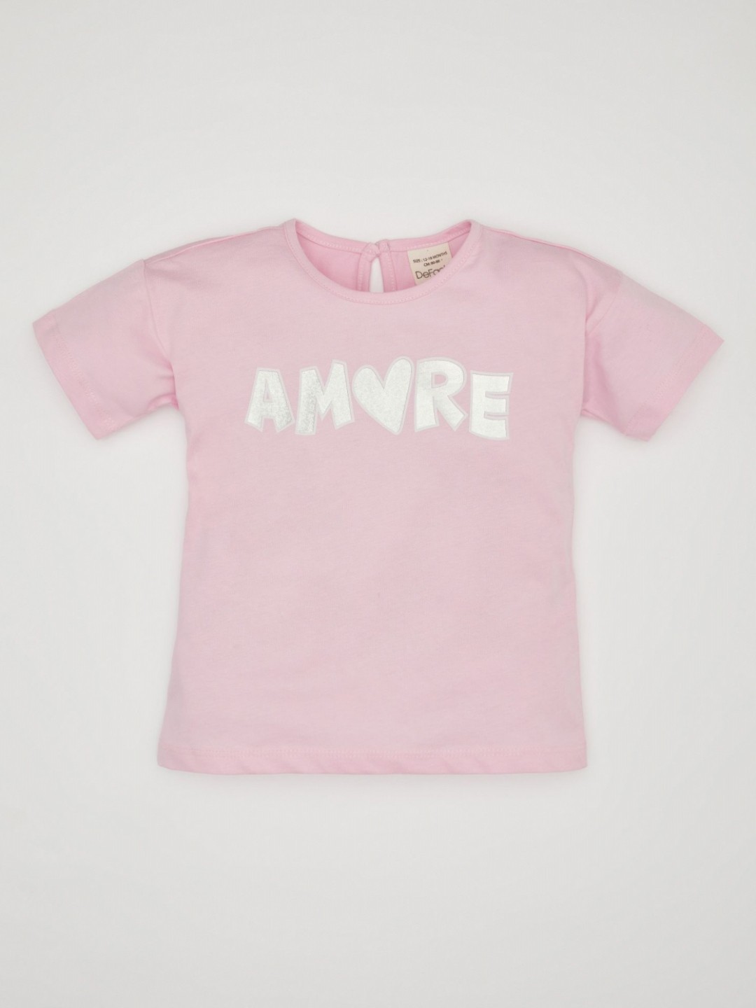 

DeFacto Girls Typography Printed Applique T-shirt, Na