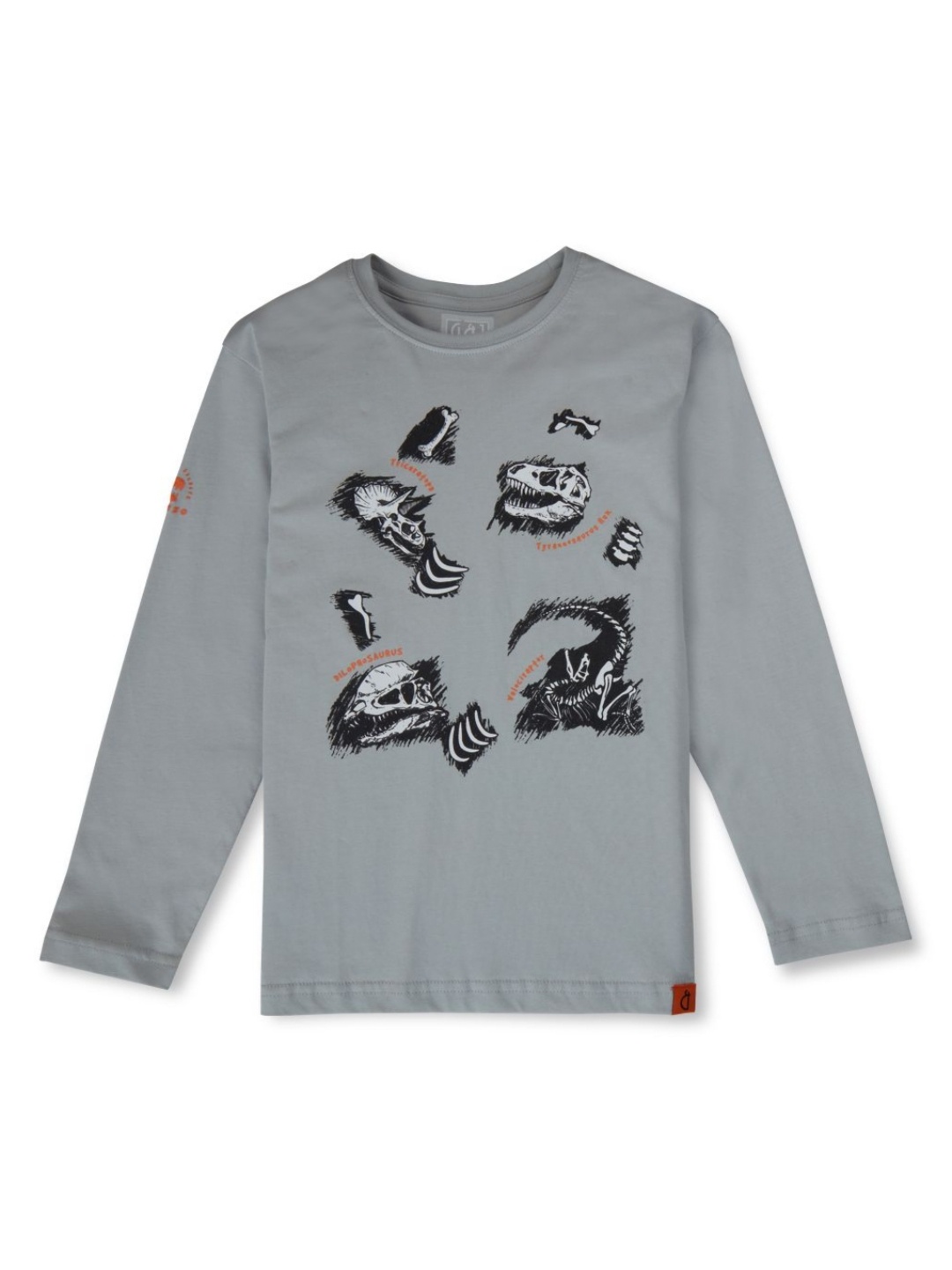 

Gini and Jony Boys Graphic Printed Round Neck Cotton T-shirt, Grey