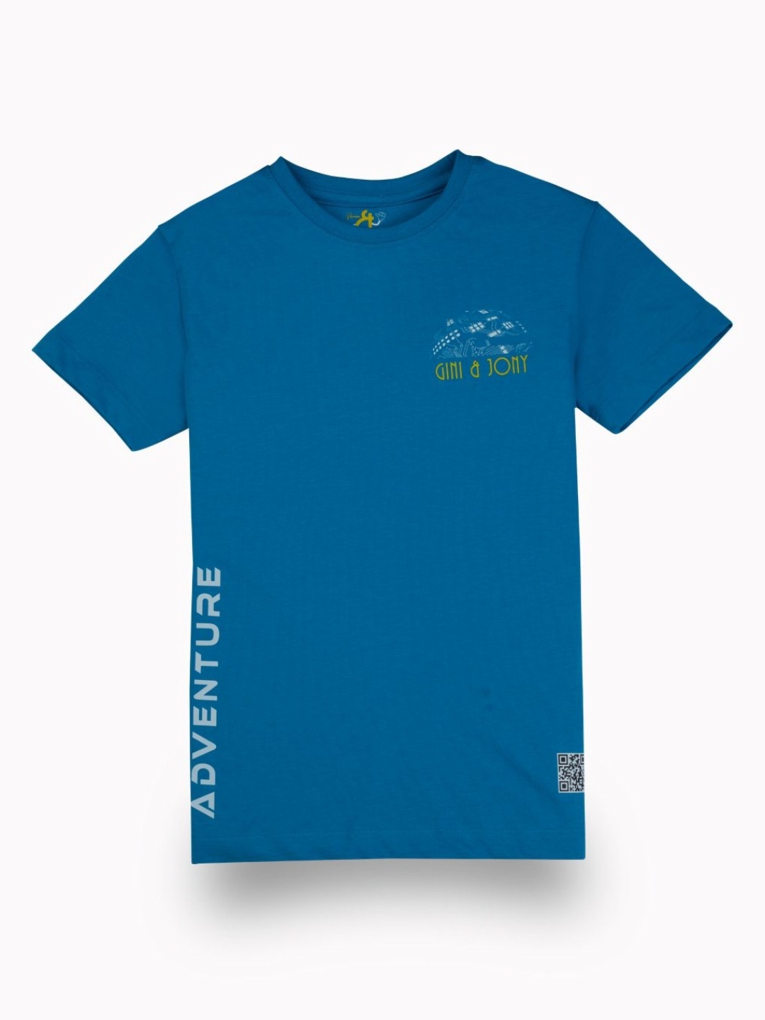 

Gini and Jony Boys Graphic Printed Round Neck Cotton T-shirt, Blue