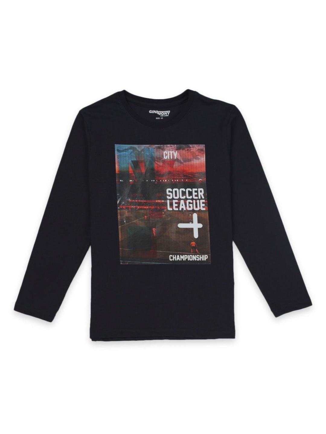 

Gini and Jony Boys Graphic Printed Round Neck Cotton T-shirt, Navy blue