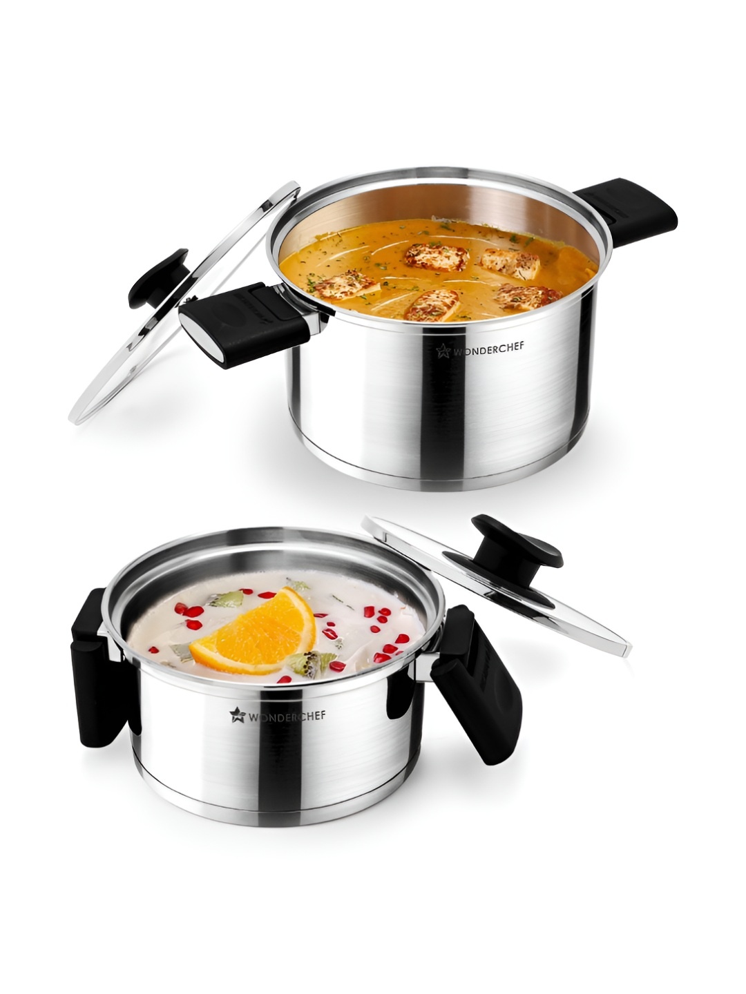 

Wonderchef 2 Pieces Stainless Steel Casserole, Silver
