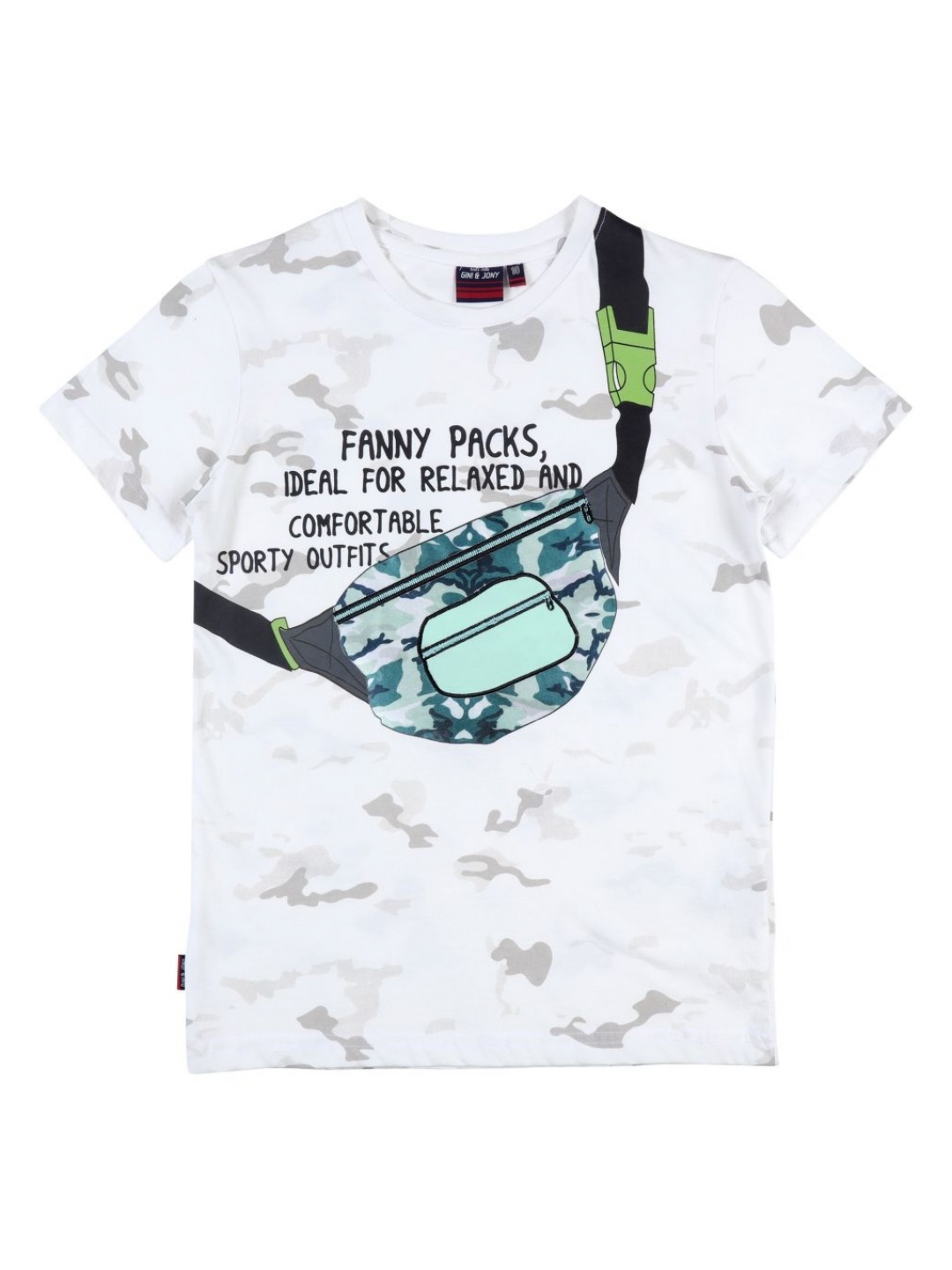 

Gini and Jony Boys Dry Fit Graphic Printed Round Neck Cotton T-shirt, Off white