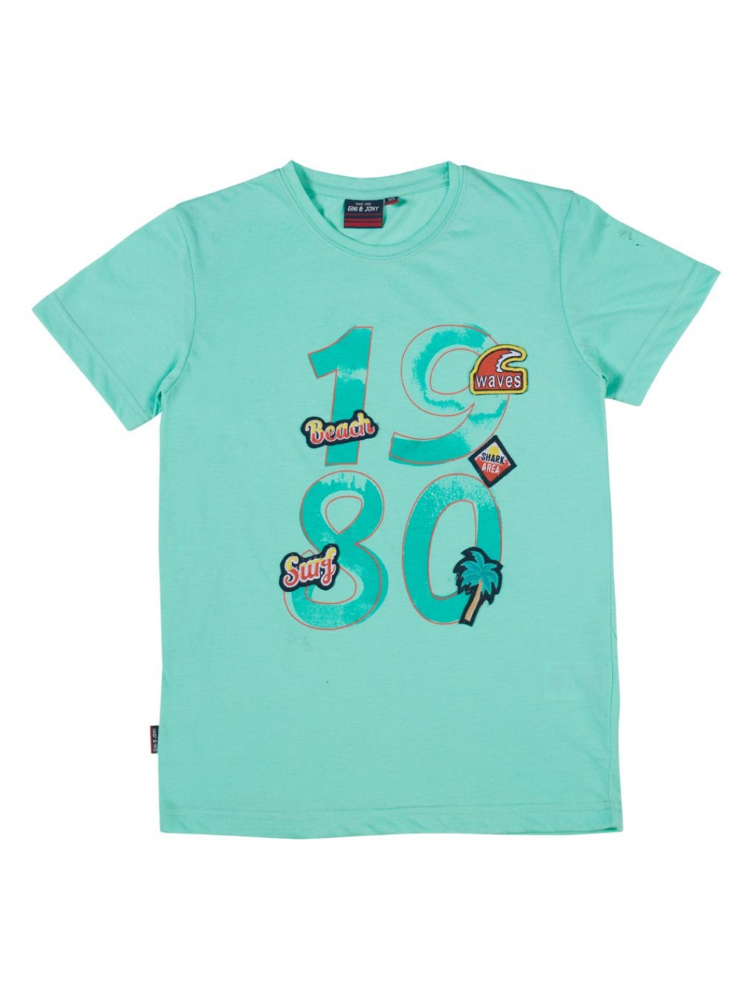 

Gini and Jony Boys Dry Fit Typography Printed Round Neck Cotton T-shirt, Blue