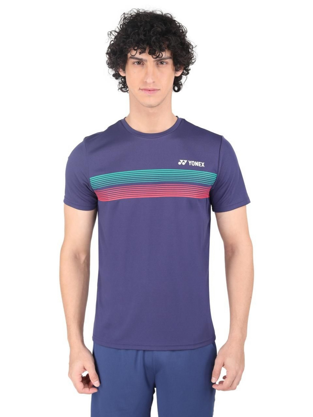 

YONEX Men Graphic Printed Round Neck Tshirt, Blue