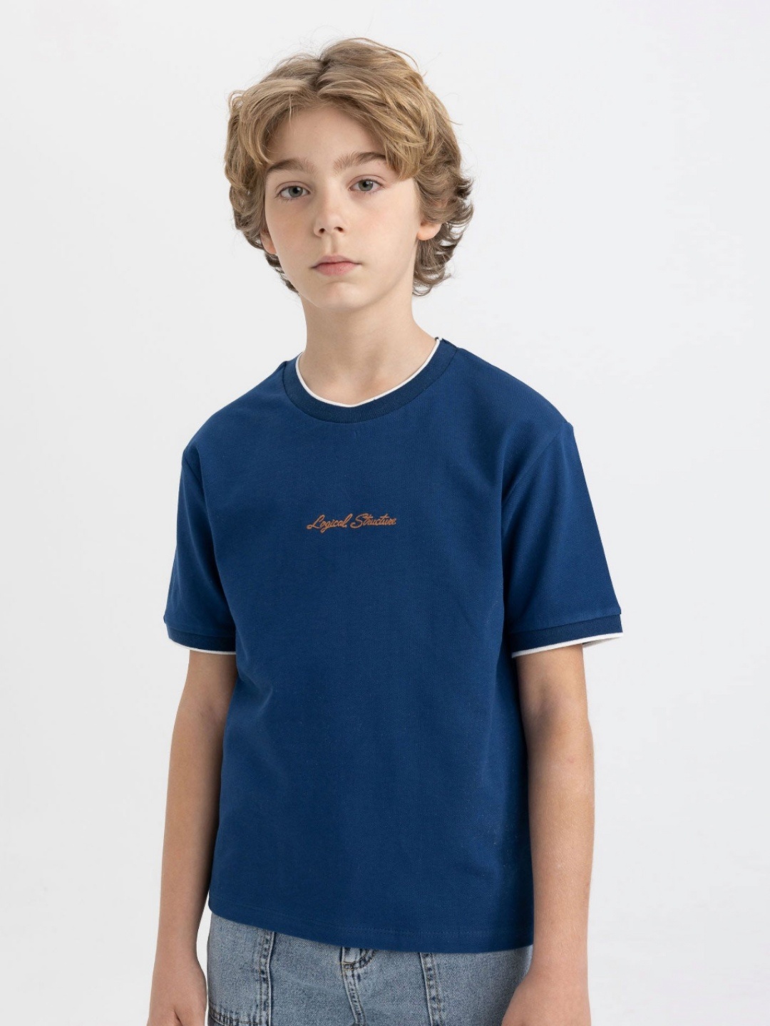 

DeFacto Boys Printed Cotton Regular Fit T-shirt, Na