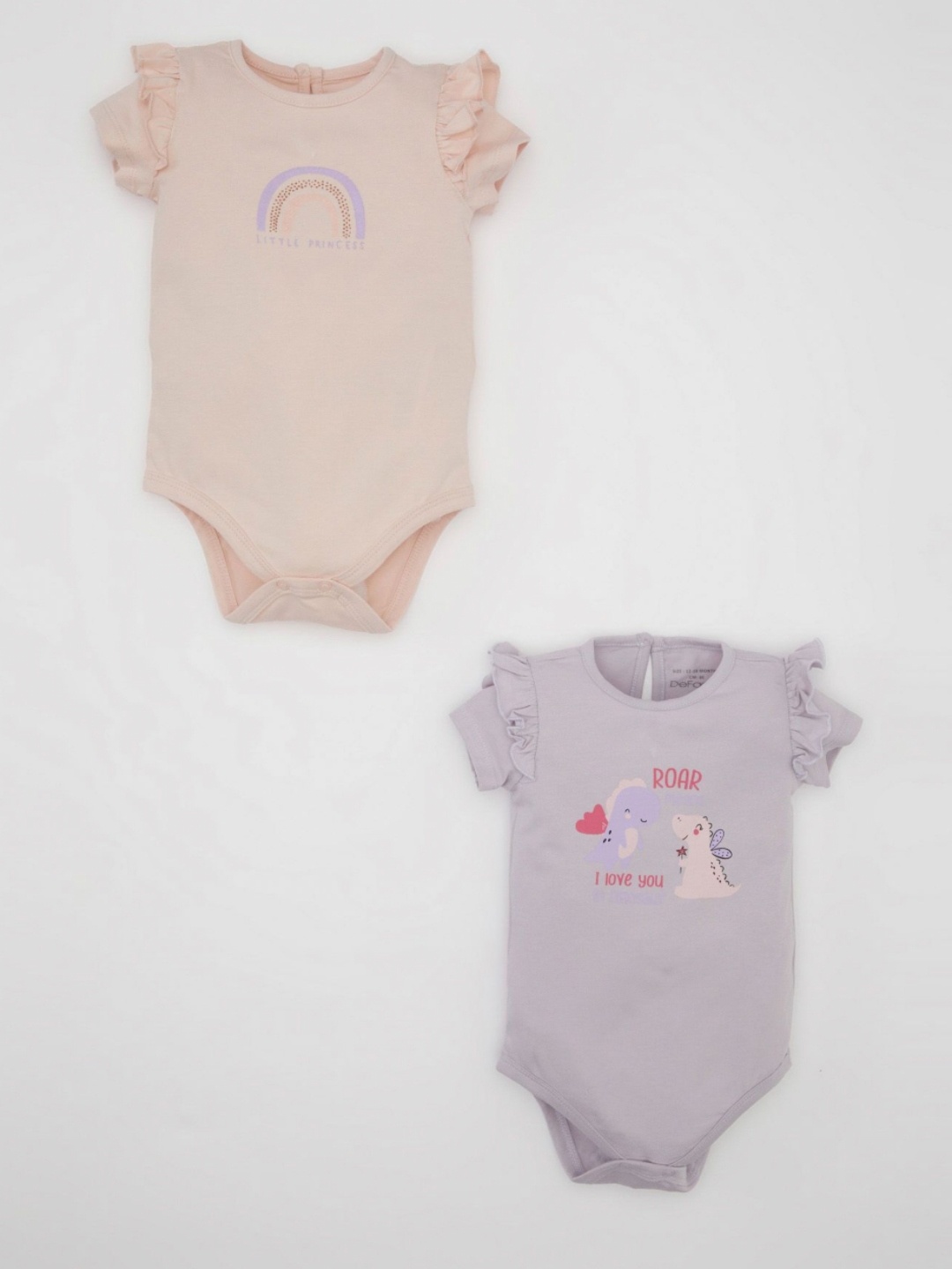 

DeFacto Girls Pack Of 2 Graphic Printed Bodysuit, Pink