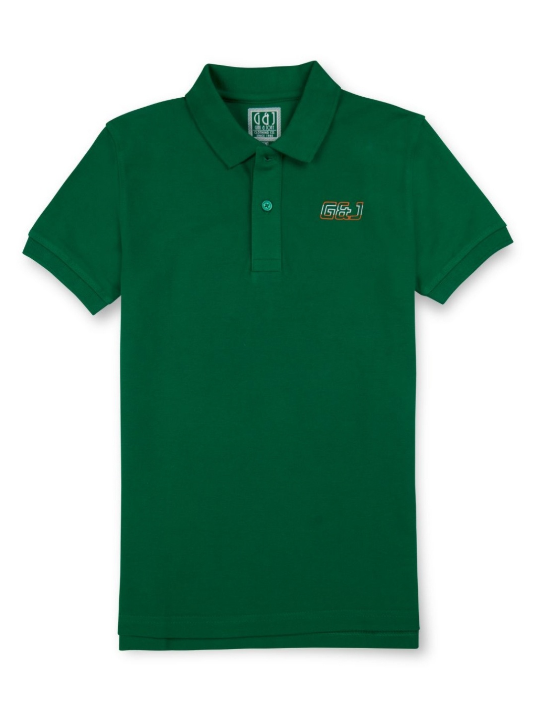 

Gini and Jony Boys Solid Polo Collar Cotton T-shirt, Green