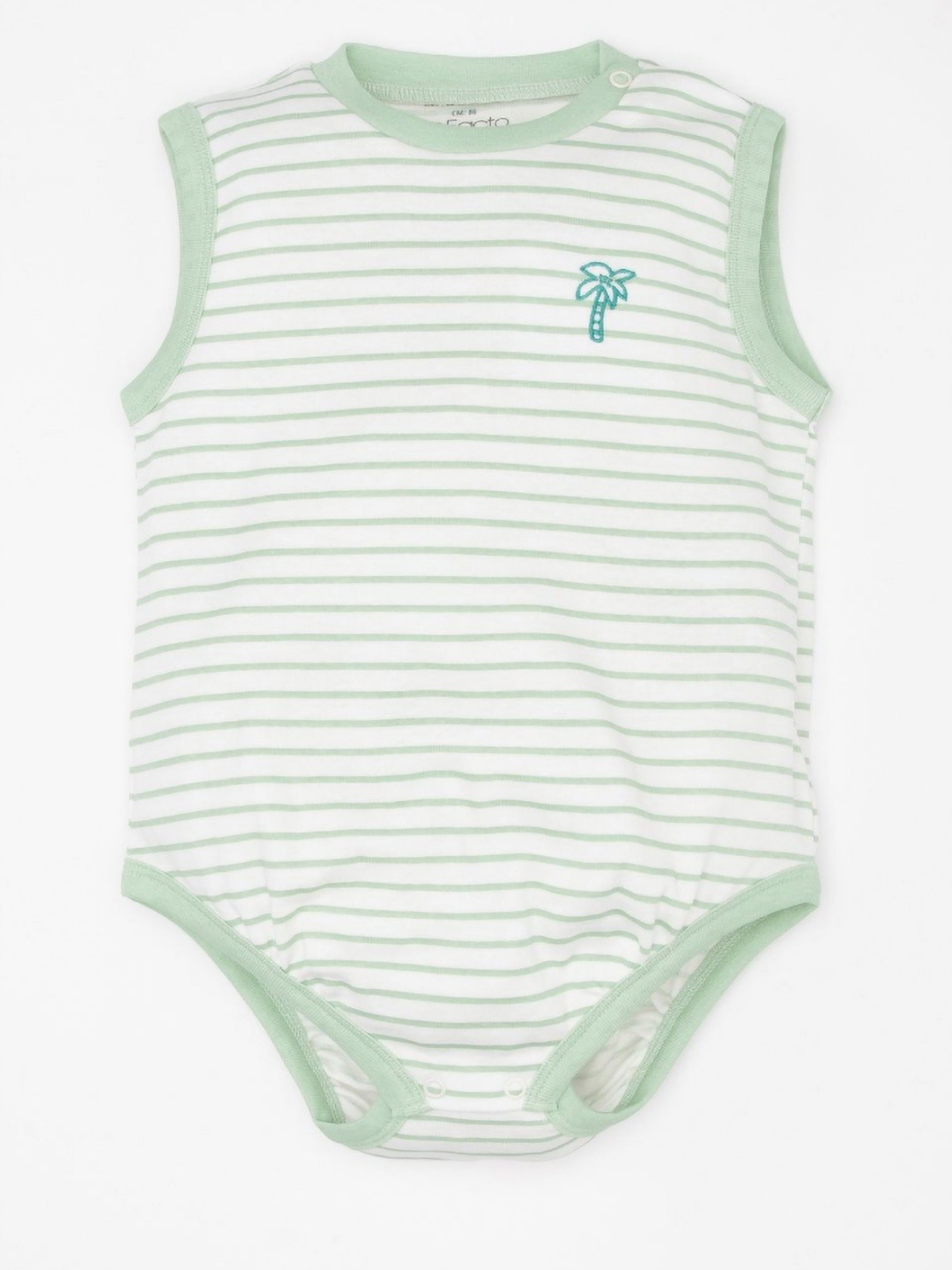 

DeFacto Boys Striped Round Neck Pure Cotton Bodysuit, White